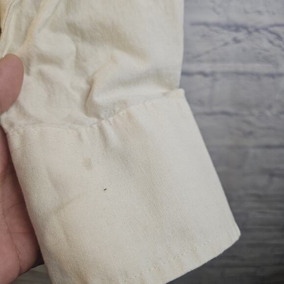 Vintage Wrangler Shirt Mens Large Pearl Snap Brushpopper Aztec Western Ivory - Picture 6 of 9